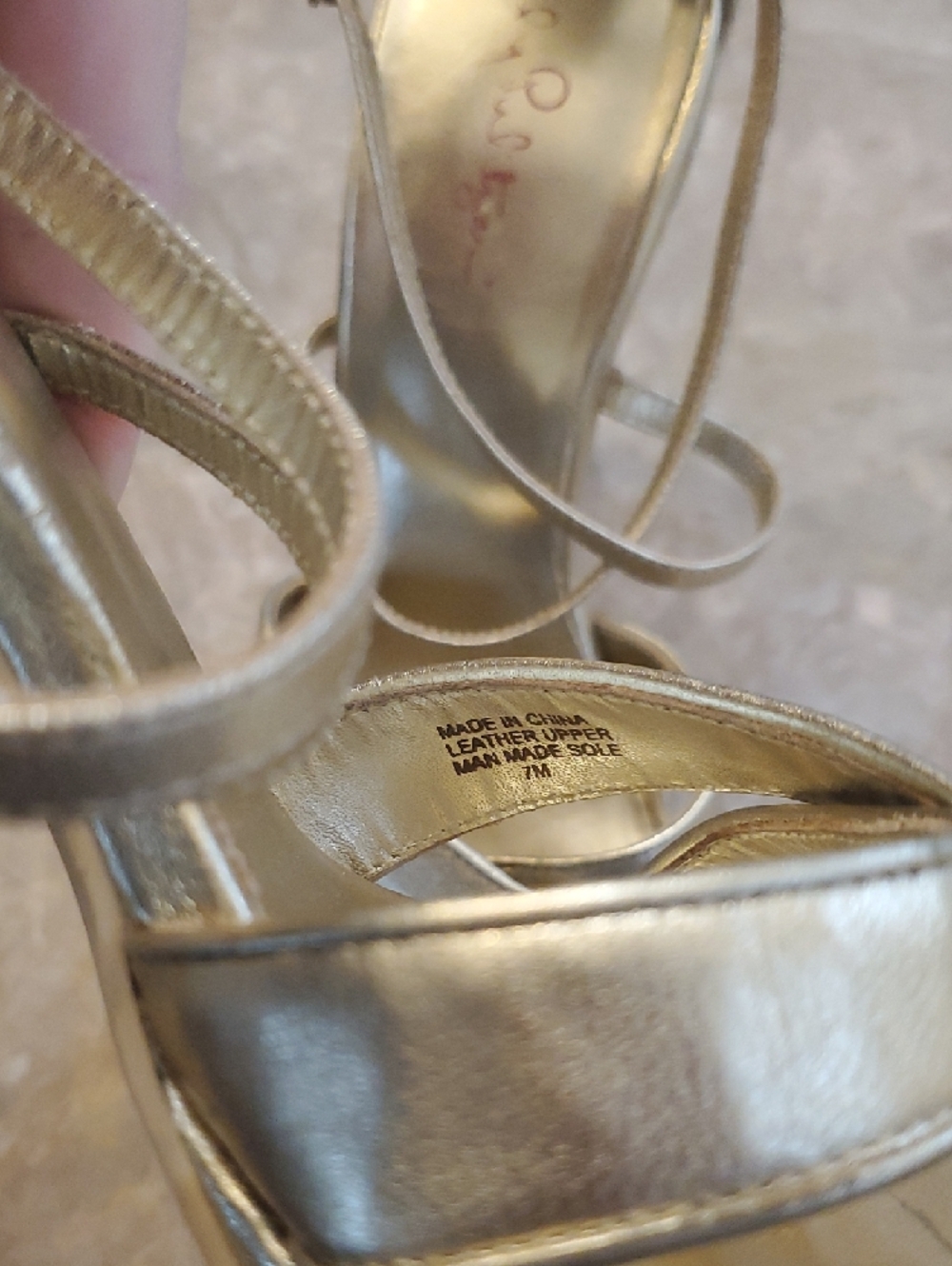 Lily Pulitzer Strappy Heels Gold Sandals Size 7 - Picture 7 of 13